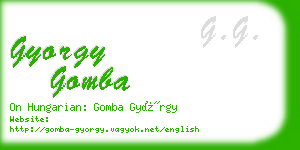 gyorgy gomba business card